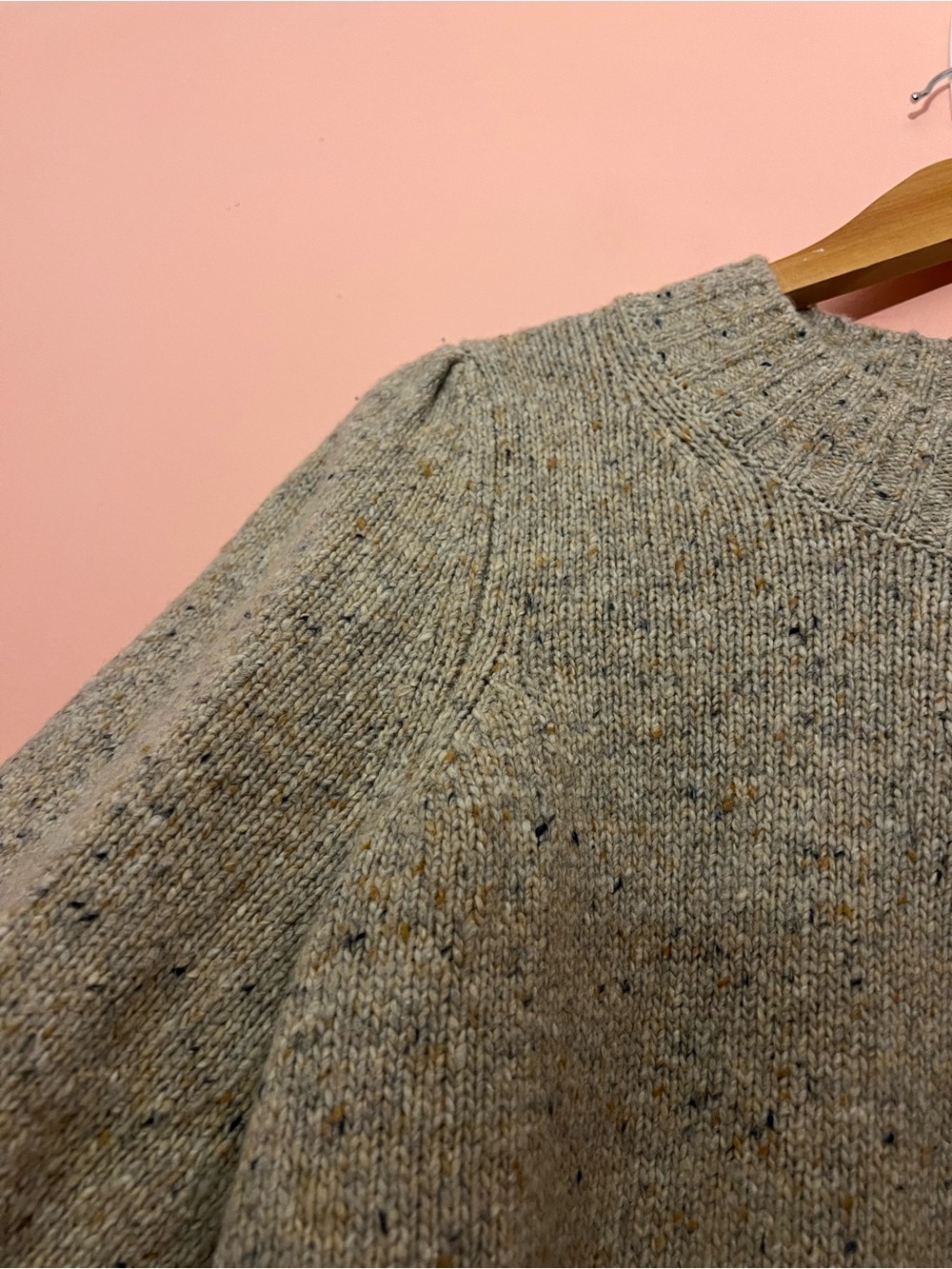 Faherty Oatcake Boone Sweater Merino Wool Alpaca Medium - Picture 6 of 12